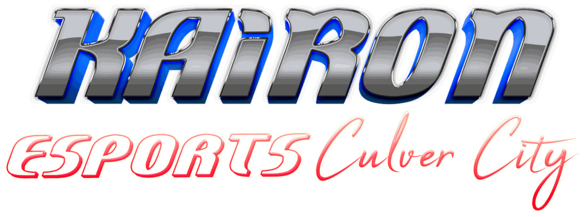 KAIRON ESPORTS Culver City wordmark in chrome, blue, and red